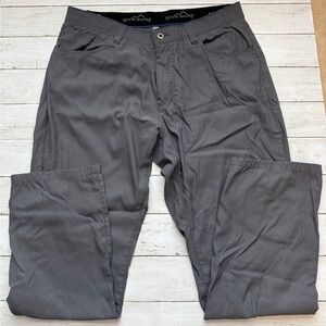 Eddie Bauer Mens 36x32 Gray Pants Performance Stretch Hiking Outdoor Casual